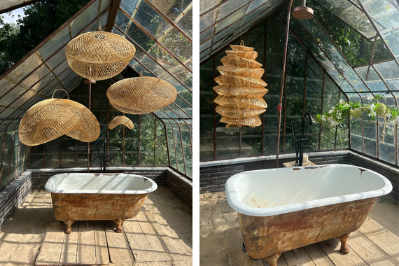 XL Handcrafted Rattan Lamp - Organic | Natural | 85 cm