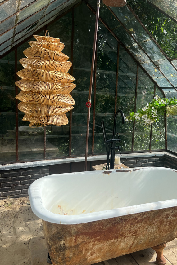 XL Handcrafted Rattan Lamp - Organic | Natural | 85 cm