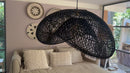 Cloud Lamp Rattan - Organic Shape (60 cm) - Natural Color | Mandala Stencil