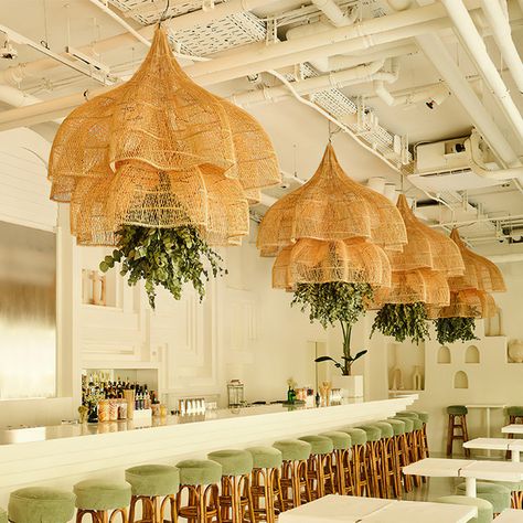 XL Handcrafted Rattan Lamp - Flower | Natural | 120 cm