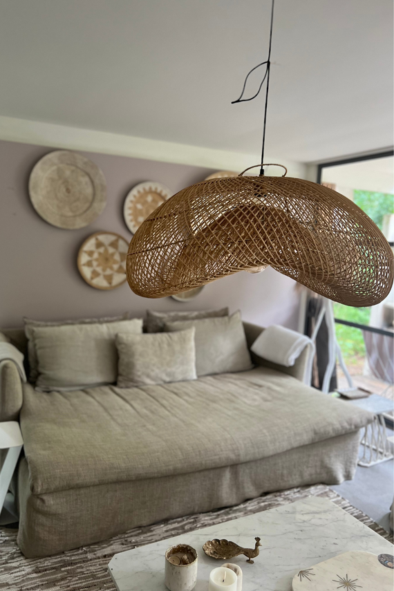 XL Handcrafted Rattan Lamp - Cloud | Natural | 120 cm