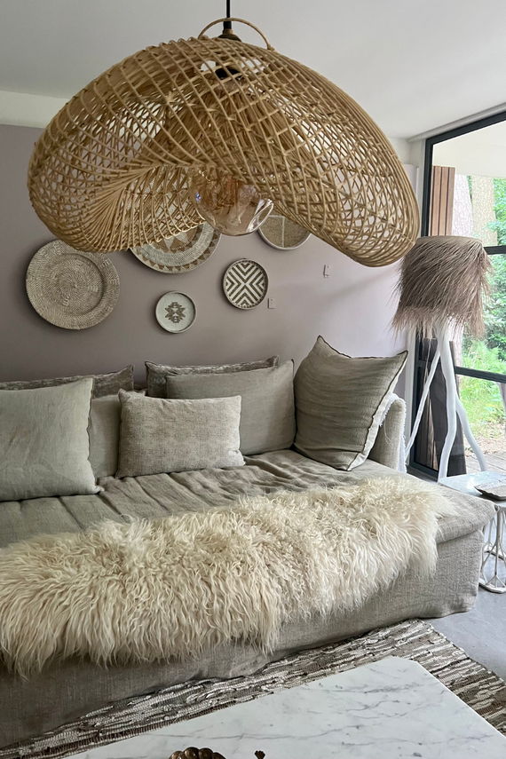 XL Handcrafted Rattan Lamp - Cloud | Natural | 120 cm