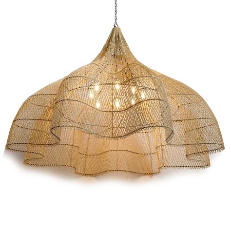 XL Handcrafted Rattan Lamp - Flower | Natural | 120 cm
