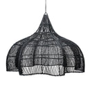 Flower Organic Shape Hanging Lamp - 100 cm Natural Rattan Light | Mandala Stencil