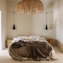 XL Handcrafted Rattan Lamp - Flower | Natural | 120 cm