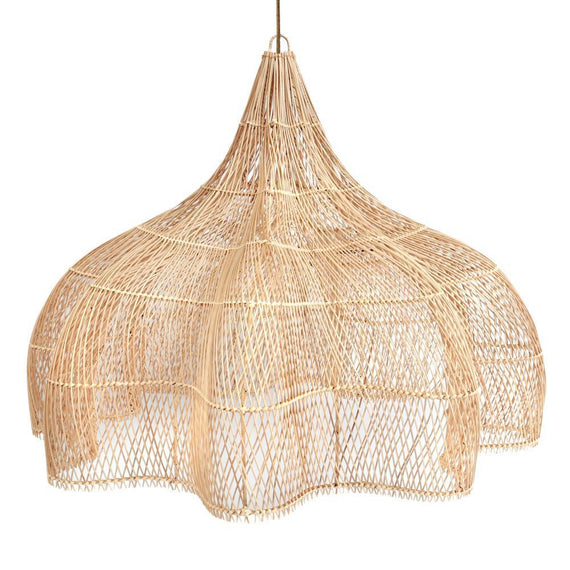 XL Handcrafted Rattan Lamp - Flower | Natural | 120 cm