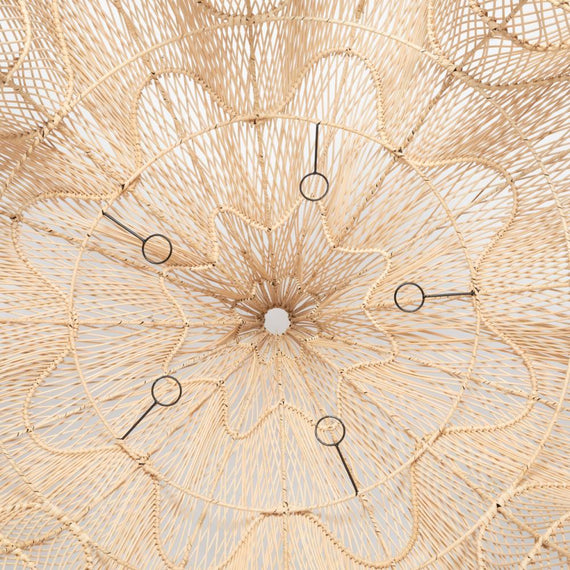 XL Handcrafted Rattan Lamp - Flower | Natural | 120 cm
