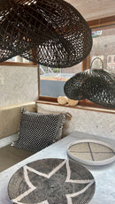 Cloud Lamp Rattan - Organic Shape (60 cm) - Natural Color | Mandala Stencil