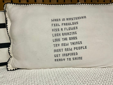 Linnen Pillow + Filling | When In Amsterdam | White