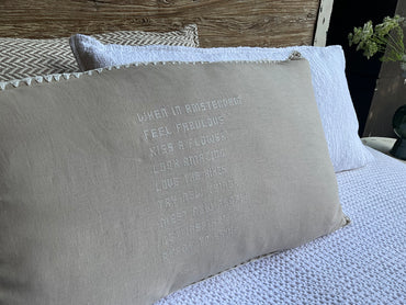 Linnen Pillow + Filling | When In Amsterdam | Natural