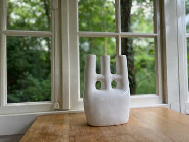 Organic Shaped Vase | White