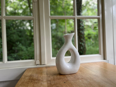 Organic Shaped Vase | White