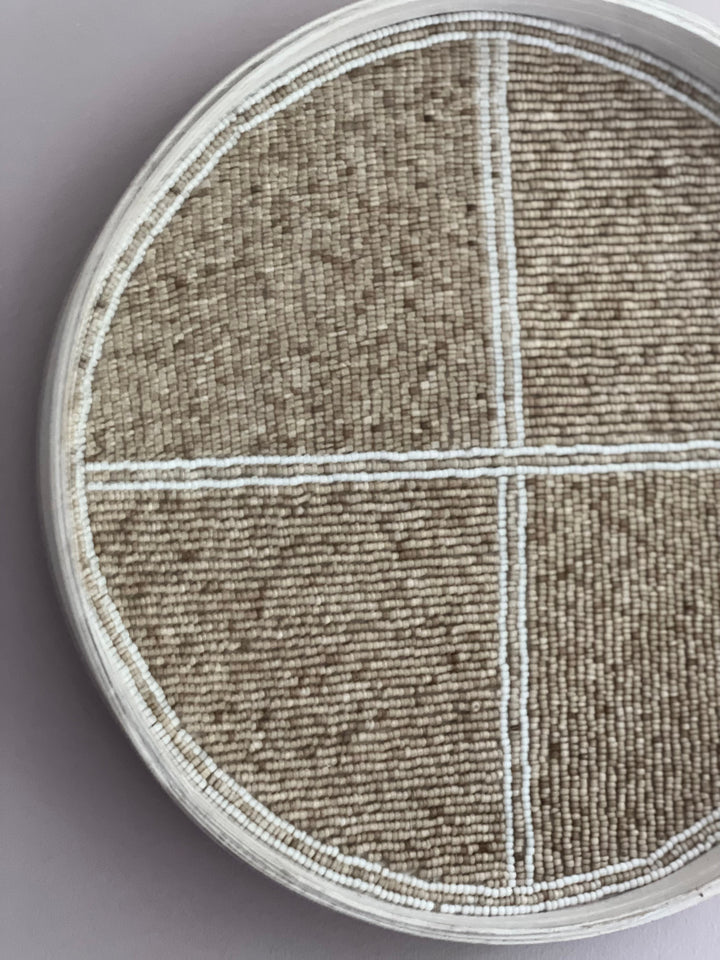 Fully Beaded Fairtrade Wall Basket (45 cm) - Handcrafted Decor | Mandala Stencils
