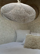 XXL Cloud organic rattan lamp - 150 cm - WIT