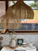 Handcrafted Rattan Lamp - Flower | Natural | 40 cm