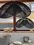 Cloud Lamp Rattan - Organic Shape (60 cm) - Natural Color | Mandala Stencil