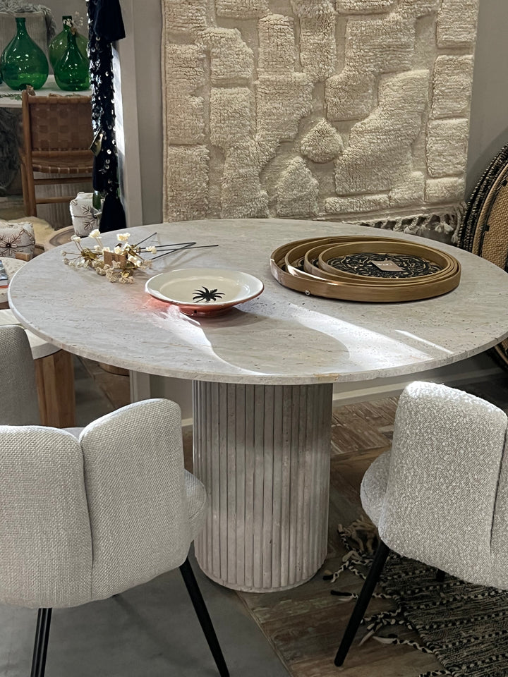 Travertine Table - Round | 140 cm