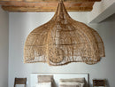 XL Handcrafted Rattan Lamp - Flower | Natural | 120 cm