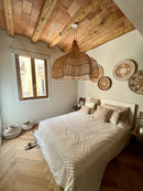 XL Handcrafted Rattan Lamp - Flower | Natural | 120 cm