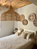 XL Handcrafted Rattan Lamp - Flower | Natural | 120 cm