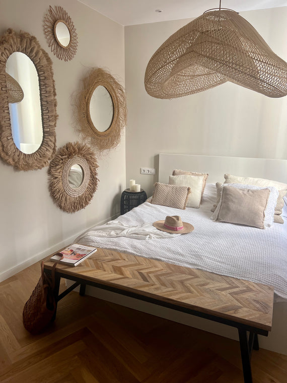 XL Handcrafted Rattan Lamp - Cloud | Natural | 120 cm