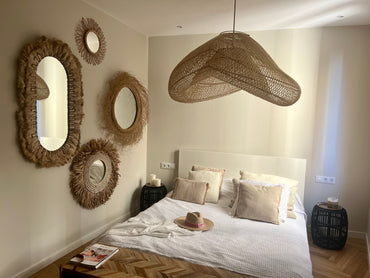 XL Handcrafted Rattan Lamp - Cloud | Natural | 120 cm