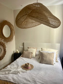 XL Handcrafted Rattan Lamp - Cloud | Black | 80 cm