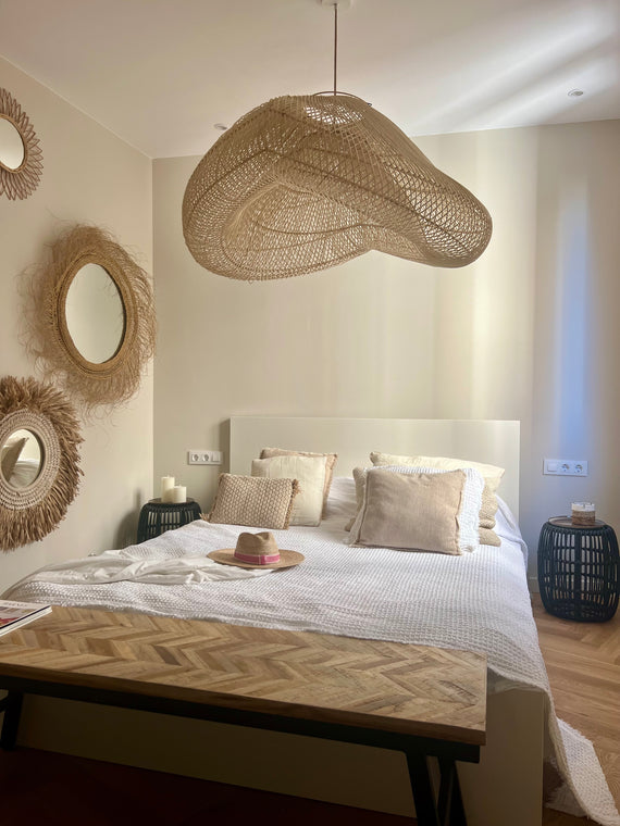 XL Handcrafted Rattan Lamp - Cloud | Natural | 120 cm