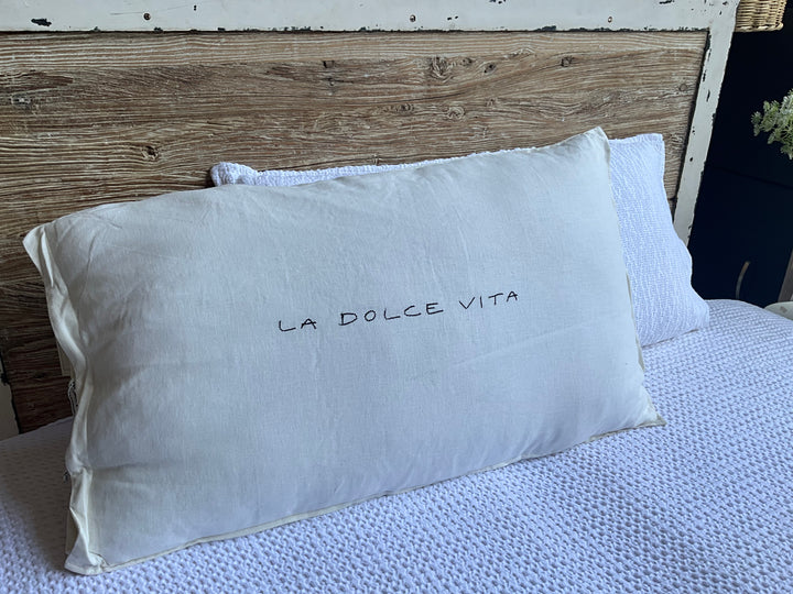 Linnen Pillow + Filling | La Dolce Vita | White