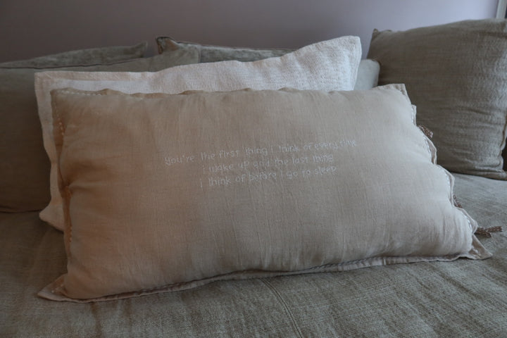 Linnen Pillow + Filling | You’re The First Thing | Natural
