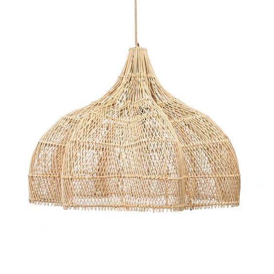 Handcrafted Rattan Lamp - Flower | Natural | 40 cm