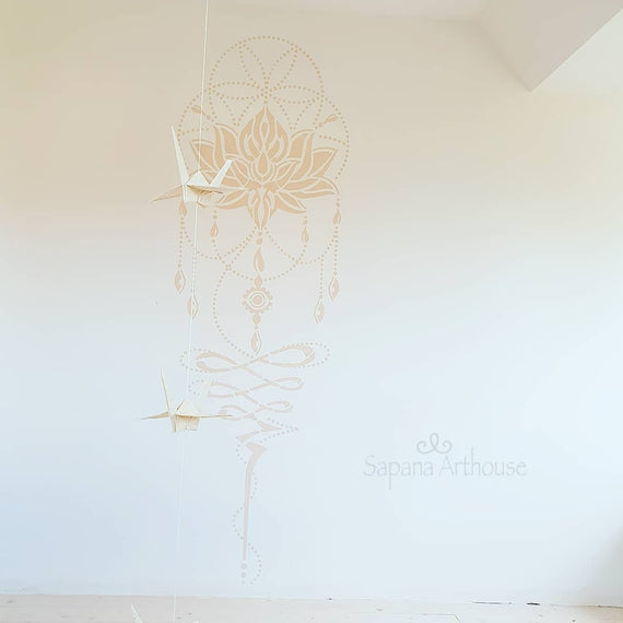 Lotus Flower Mandala Stencil - Intricate Design for DIY Projects | Mandala Stencils
