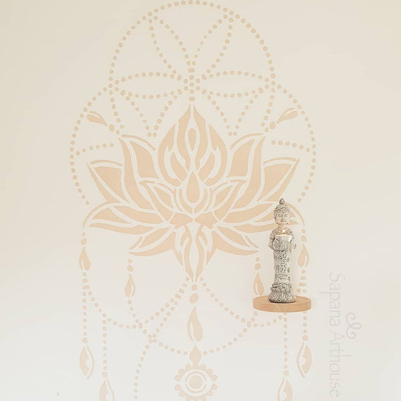 Lotus Flower of Life - XL Mandala Stencil