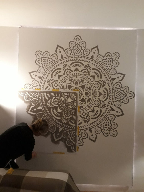 Heilige Mandala - XXL Mandala-muurstencil