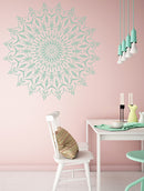Circle of Life Mandala Stencil XL, 130x130 cm, symbolizing infinity and harmony for home décor.