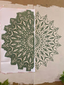 Circle of Life Mandala Stencil XL, 130x130 cm, symbolizing infinity and harmony for home décor.