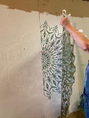 Circle of Life Mandala Stencil XL, 130x130 cm, symbolizing infinity and harmony for home décor.
