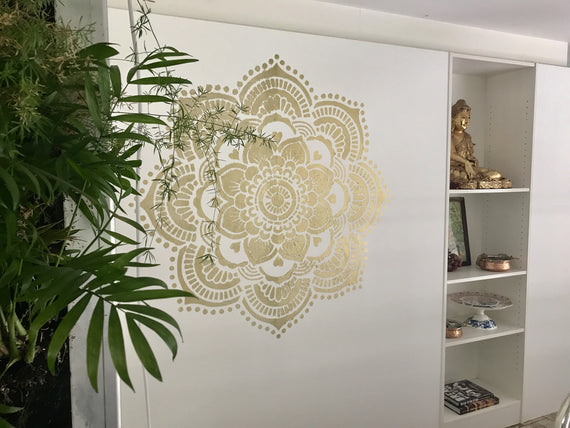 Yoga Mandala - XL mandala stencil