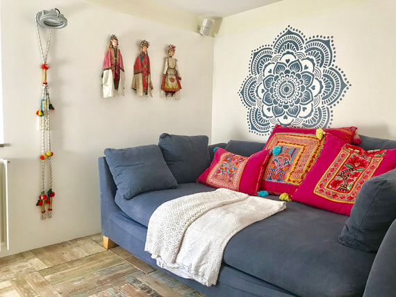 Yoga Mandala - XL mandala stencil