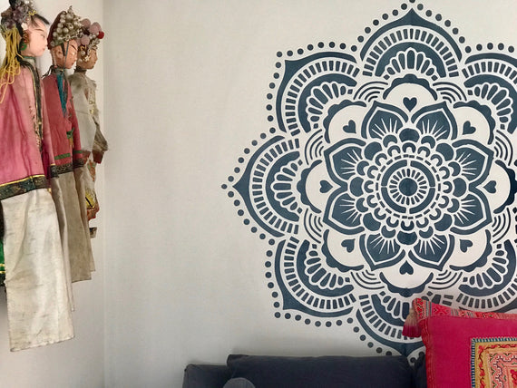 Yoga Mandala - XL mandala stencil