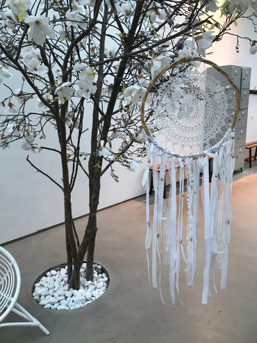 Dreamcatcher Off-White (52 cm) - Boho Decor | Mandala Stencil
