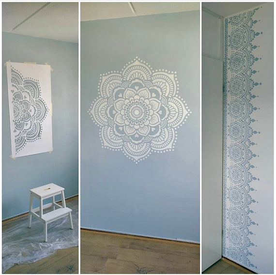 Yoga Mandala - XL mandala stencil
