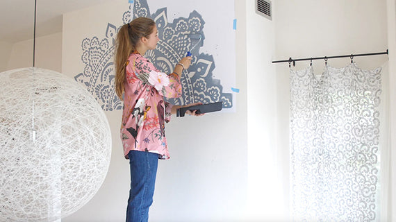 Heilige Mandala - XXL Mandala-muurstencil