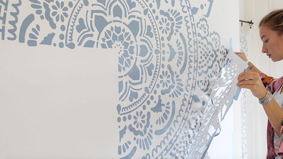 Heilige Mandala - XXL Mandala-muurstencil