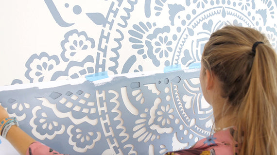 Heilige Mandala - XXL Mandala-muurstencil