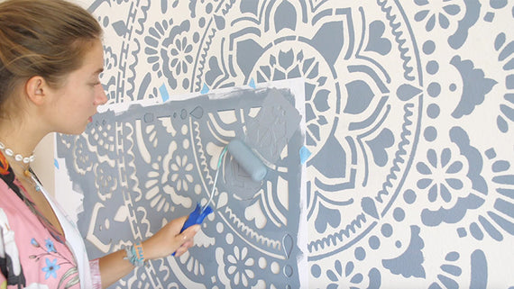 Heilige Mandala - XXL Mandala-muurstencil