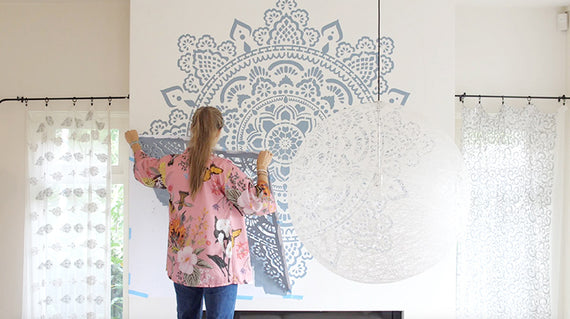 Heilige Mandala - XXL Mandala-muurstencil