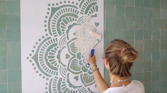Yoga Mandala - XL mandala stencil