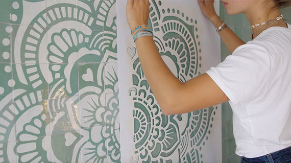 Yoga Mandala - XL mandala stencil