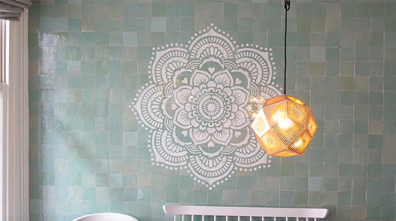 Yoga Mandala - XL mandala stencil